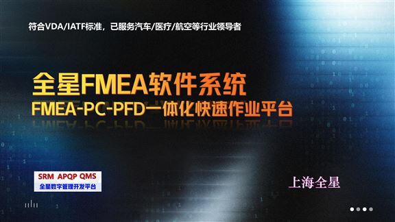 全星FMEA软件系统流程图 FMEA  控制计划一套搞定