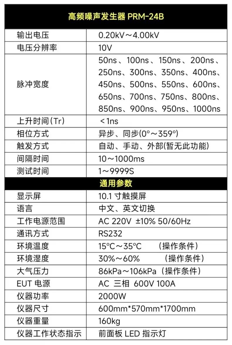 普锐马 PRM-24B 高频噪声发生器功能大全